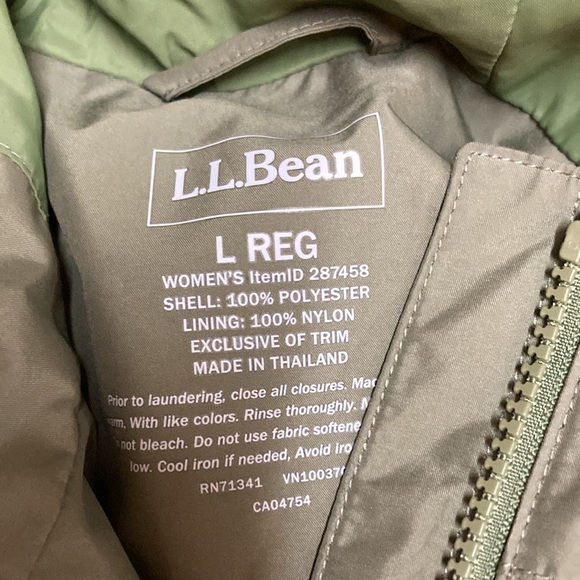 L.L. Bean women’s soft shell jacket, mosey green color size Large - Picture 2 of 3